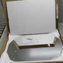 Pregaspor Single Beveled Edge Bathroom Vanity Mirror, 20" x 28" Oval Wall Mirror, Shatterproof Frameless Mirror for Over Sink, Restroom