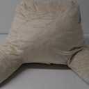 Nestl Reading Pillow with Shredded Memory Foam, Designed for Sitting Up in Bed and Couch, Back and Arms Adjustable Support for Adult & Teens Backrest Pillows for Reading, Washable Cover, Beige Cream