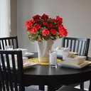 4PCS Realistic Outdoor Artificial Fake Geraniums Silk Flowers Plants, UV Resistant, No Fade, Look Real Outside Faux Plastic Greenery Red Flowers for Garden Porch Patio Window Box Hanging Planter