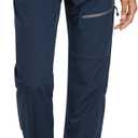 baleaf Women's Hiking Pants Quick Dry Lightweight Water Resistant Elastic Waist Cargo Pants for All Seasons (X-Large, 31''-navy Blue)