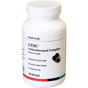 Covetrus 1-TDC 1-TetraDecanol Complex Extra Strength Periodontal & Joint Health Twist-Off Soft Gels for Dogs & Cats 120ct, EXP: 01/2028