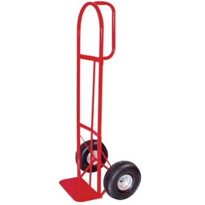 SIMPLI-MAGIC Steel Pneumatic Hand Truck Dolly, 500LBS – Convertible Heavy-Duty Moving Dolly Cart with 10" Wheels – Stable, Smooth Movement, Premium American Red Finish