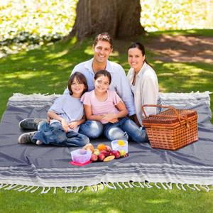 Large Camping Blanket Throw Blanket Car Essentials Lightweight Compact Roadtrip Gadgets Motorhome Rv Accessories Glamping Tent Gear Must Haves Hiker Equipment Hiking Supplies Backpacking Necessities (Giant Large 82''x88'', Blue)