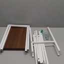 HOOBRO Narrow Console Table, 29.5" Small Entryway Table, Thin Sofa Table, Side Table, Display Table, for Hallway, Bedroom, Living Room, Foyer, White and Walnut WH75XG01