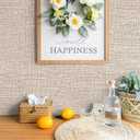 Khaki Grasscloth Peel and Stick Wallpaper 17.3"x120" Faux Linen Textured Contact Paper Removable Self Adhesive Vinyl Wallpaper for Bedroom Bathroom Kitchen Cabinets