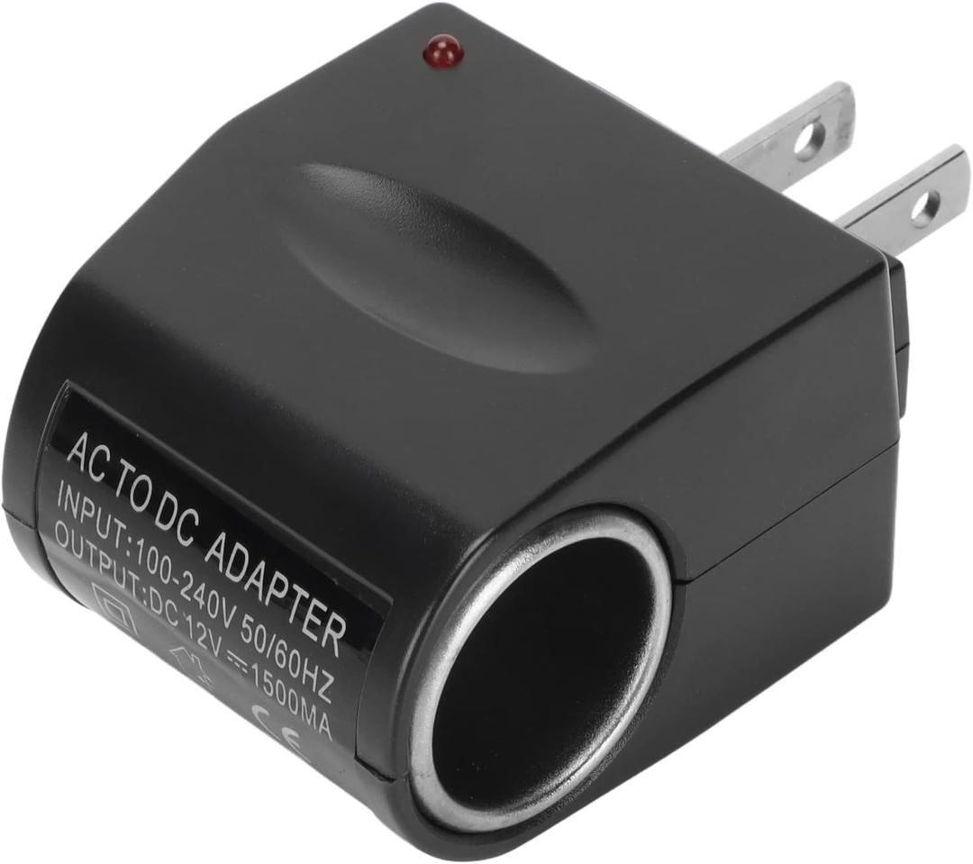 12V 1.5A DC Converter, AC 110V 240V to DC 12V Car Cigarette Lighter Socket Power Adapter, 18W Power Supply Converter Transformer Wall Plug Adapter for Small Car Electronics(U.S. Plug)