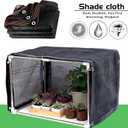 Shade Cloth - Garden Shade Mesh Netting with Grommets Outdoor Sun Shade Cover for Pergola Patio Plants Greenhouse Chicken Coop Black 90% Shading Rate