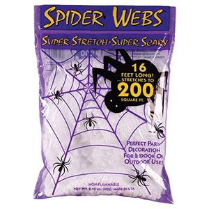 Fun world 9528# Super Stretch Spider Web Halloween Decoration 5 Pack