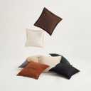 Throw Pillow Covers Set of 3 for Bedroom Living Room Sofa Couch Soft Corduroy Big Decorative Large Square Pillow Cushion Covers Home Dorm Farmhouse dcor Brown, Beige & Camel30x30