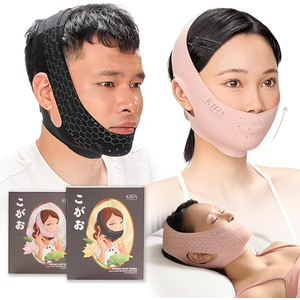 Chin Strap for Sleeping & Anti Snoring–Premium Far Infrared Fabric Double Chin Reducer, Chin Strap for CPAP Users, Jawline Shaper, CPAP Chin Strap to Keep Mouth Closed, Face Lift, VLine Lifting Mask