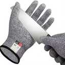 FEIYIDA Cut Resistant Gloves, Level 5 Protective Safety Cutting Gloves for Kitchen Meat Chopping, Oyster Shucking, Woodworking Carving and Industrial Use (1 Pair) (M)