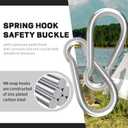 Carabiner, Heavy Duty Galvanized Steel Spring Snap Hook Carabiner Clips with 220LBS Holding Capacity, Ideal for Outdoor, Hammock, Swing and Travel (M5 2Inch, 50PCS)