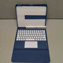 Harvopu Compatible for iPad 11th 10th Generation Case with Keyboard, Folio Cover with Pencil Holder, Multi-Touch Trackpad, 7 Color Backlit, Detachable Keyboard for iPad (A16) 11th/10th Gen (Navy Blue)