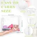 Xuniea 50 Pcs Mini Clear Makeup Bag Small Clear Zipper Pouch Travel Plastic Cosmetic Organizer Waterproof for Toiletries Swimsuit Bikini Bathing Suit(8.6'',Transparent)