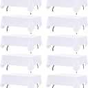 10 Pack White Table Cloth Rectangle Table Cloths for 8 Foot Rectangle Tables 60 X 126 Inch Washable Polyester Table Covers, Reusable & Wrinkle Resistant for Weddings, Parties, Events, and Everyday Use
