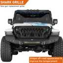Hooke Road Front Grille Guard for 2018-2026 Jeep Wrangler JL Gladiator JT