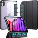 ESR for iPad Mini 7 Case (A17 Pro), iPad Mini 7th/6th Generation Case (2024/2021), Detachable Magnetic Cover, Hard Back, Auto Sleep/Wake, Vertical Stand, Supports Pencil Pro, Clear Black