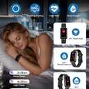 SOUYIE Smart Watch Fitness Trackers for Men Women, 1.47 HD Curved Screen, 24/7 Heart Rate/SpO2/ Blood Pressure Monitor, Sleep Tracker, 110+ Sports Modes, Waterproof Activity Tracker for Android iOS