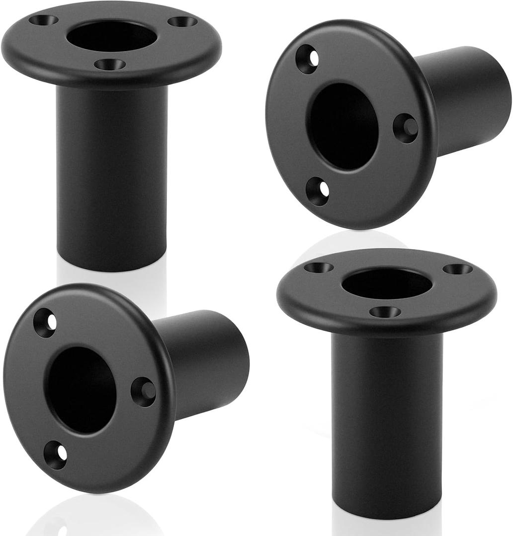 4 Pcs Folding Pontoon Ladder Insert Plugs Removable Dock Mounting Hardware Boat Replacement Parts for Marine Yacht Hook Telescoping Ladder Tube Extra Cup Mount