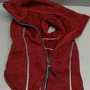 cyeollo Fleece Dog Jacket Sweater with Fleece Lining Zipper Reflective Jackets Small Dog Clothes Winter Coats Warm Pet Apparel (X-Large, Red)