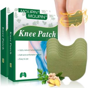 72PCS Knee Patches, Wormwood & Ginger Extract Sticker Heat Patches, 8 Hours Warming Herbal Patches for Knee, Back, Neck & Shoulder