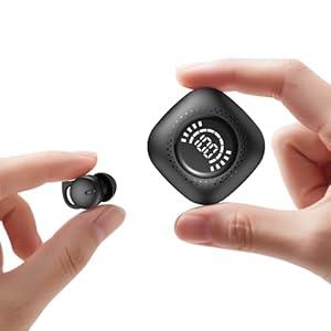 DAGKHE Sleep Headphones, Invisible Sleep Earbuds for Side Sleepers, Mini Noise Blocking Sleep Earphones, Bluetooth 5.3 Tiny Hidden Earbuds for Work, Sleeping (Black)