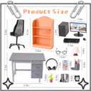 1:12 Scale Mini Office Desk Set Including Mini Computers Desks Computer Accessories Storage Racks Books Desk Lamps Glasses Headphones Mobile Game Controllers Etc Suitable For Displaying Ideal Gifts