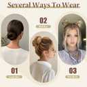 CJL HAIR 2PCs Small Cute Messy Bun Hair Piece for Thin Hair Women Mini Synthetic Curly Bun Scrunchies Updo Hairpieces Dark Grey (Gray)