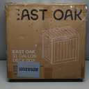 EAST OAK Outdoor Storage Box, 31 Gallon Deck Box Indoor and Outdoor Use, Waterproof Resin Storage Bin for Package Delivery, Patio Cushions, Gardening Tools, Lockable, UV Resistant, Grey