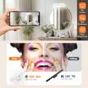 Benature Rechargeable LED Vanity Mirror Light - Dimmable 6500K Makeup Light with Timer, 360 Adjustable Angle, Wireless Cordless Suction Stick-On Installation for Bathroom, Portable Vanity Lighting