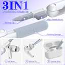 R-fun for AirPods Pro 3 Case, Transparent Non-Yellowing with Cleaning Kit & Keychain, Auto Pop-Up Lid Design for AirPods Pro 3rd Generation Case, Compatible with Magsafe, Clear Purple