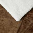 Amazon Basics Reversible Sherpa Comforter Set with Pillow Sham, Brown, King, Twin/Twin XL