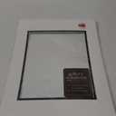 Gallery Solutions White and Black Custom Bevel Cut Double 11x14 8x10 Opening Picture Frame Mat, 8 inches x 10 inches