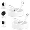 2Pack 25ft Micro USB Extension Cable Compatible with eufy Security Indoor Cam E220/P24, Flat Power Cable for eufy Security Indoor Cam C120, Weatherproof Charging Cord with 24* Cable Clips