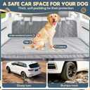 Dog Car Bed, Non-Slip Backseat Extender Pet Mat, Removable Washable Dog Bed for SUVs, Sedans & Trucks, Anti-Slip Travel Bed for Dogs, Easy Clean & Scratch-Proof & Comfort Light Gray (50"L24.6"W2"H))