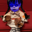 Halloween Animated Haunted Baby Girl Doll With Bear