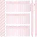 Teling 100 Pcs Ballpoint Pens Retractable Comfortable Cute Stylish Writing Pens in Medium Point 1.0 mm for Office Supplies(Pale Pink)