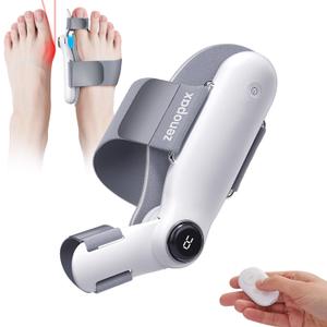 Zenopax Electric Bunion Corrector - Dynamic Airbag Technology and 5-Stage Adjustment, Hammer Toe Corrector with Remote Control for Pain Relief, Breathable & Comfortable for All-Day Wear for Women Men (white)