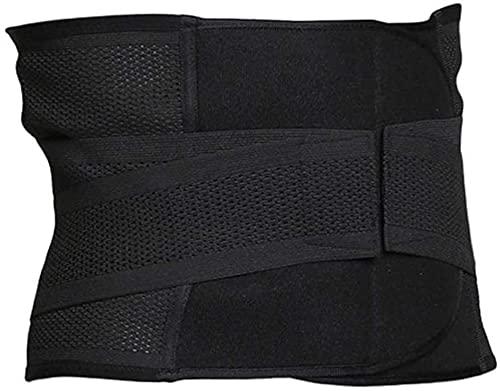 Lumbar Support Belt for Men and Women,Strong Compression Pull Straps Breathable Waist,Sexy Slimming Waistband,Fitness Corset (Color : Black, Size : M )