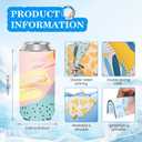 12 Pack Slim Can Cooler Sleeve Insulated Tall Cans 12 Oz Bulk Neoprene Slim Drink Bottle Holder Summer Party Decorations, Blanks for Vinyl Projects Birthday Wedding Favors & Gifts