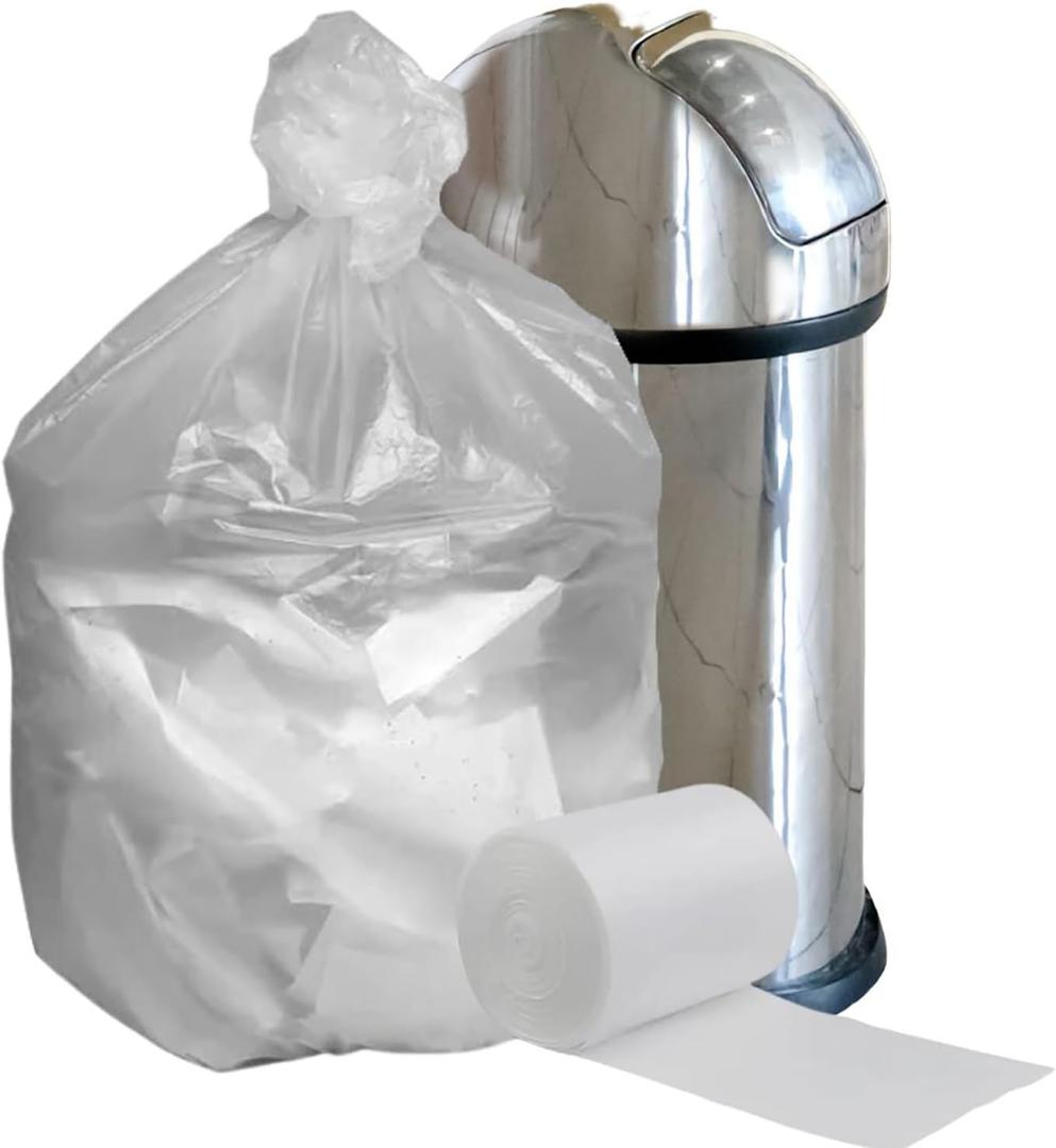 Plasticplace W55HDC1 55-60 gallon Trash Bags 12 Microns Clear High Density Garbage Can Liners 36 x 60 (200Count)