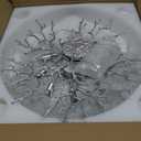 Modern Tree Branch Crystal Chandelier Luxury Silver Crystal Pendant Lighting 23.6" Contemporary 8-Light Chandeliers for Dining Room Kitchen Bedroom Living Room