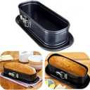 Oval Springform Pan, 12 inch, Non-Stick Baking Pan with Removable Bottom, Quick Release Latch, Black