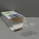 12 PCS 100 ML 3.3 OZ Plastic Clear Bottles Empty Container with White Screw Cap Solid Powder Case Refillable Storage Holder Sample Jar for Dispense Different Items