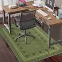 Office Chair Mat for Hardwood Floor, 48"x36" Easy Glide Computer Desk Mat Protector for Rolling Chair Under Desk Rug Nonslip Backing, Machine Wash, (Southwestern Sage)