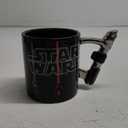 Silver Buffalo Star Wars Logo with Lightsaber 20oz Shaped Handle Ceramic Mug