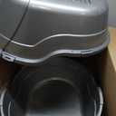 Natures Miracle Hooded Flip Top Litter Box for Cats, With Built-In Odor Control Charcoal Filter (Silver/Grey)