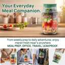 2026 New Salad Jar with Side Opening Leakproof Mason Jar Salad Container with Side Opening Dishwasher Safe Salad Container for Lunch On the Go Salad Jar for On-the-Go Meals (Orange version, 2PC)