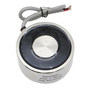 AIRTAK 220LB/100Kg 1000N Sucker Round Electric Magnet Suction Holding Solenoid Lifting Cylinder Electromagnet 80 x 38mm DC12V