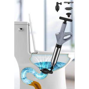Toilet Plunger, High Pressure Toilet Plunger, Air Drain Blaster with Real-Time, Heavy Duty Plunger for Bathroom, Sink, and Plumbing Clogs